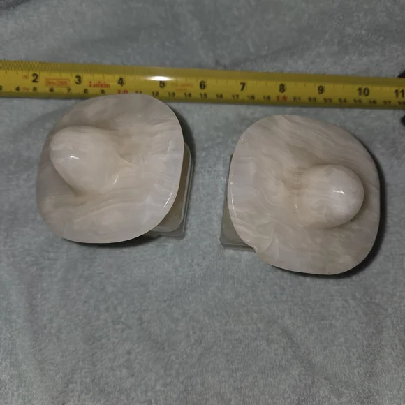 Cream Stone Bookends - Picture 2 of 4